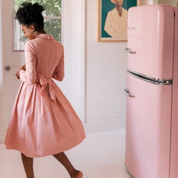 Gal Meets Glam Wedding Guest Elisabetta Dress in Pink Shirt Dress Size 2 - Picture 10 of 10